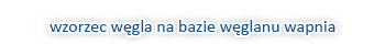 Wzorzec węgla na bazie węglanu wapnia